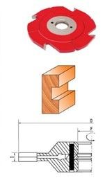 Rojo pintado T.C.T carburo Shaper cortadores, cortador de ranurado en 45 # acero al carbono