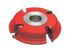 Cuatro cortadores de shaper T.C.T de dientes carburo para madera finger joint y puerta perfil