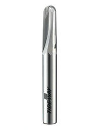 Micrófono de dos de la flauta recta pedazos de Ballnose - pedazos sólidos del carburo del CNC del grano para cortar la madera, lamina, piedra artificial