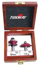 Pintado de rojo set 2 router bits conjuntos, soldadura de plata o cobre soldadura